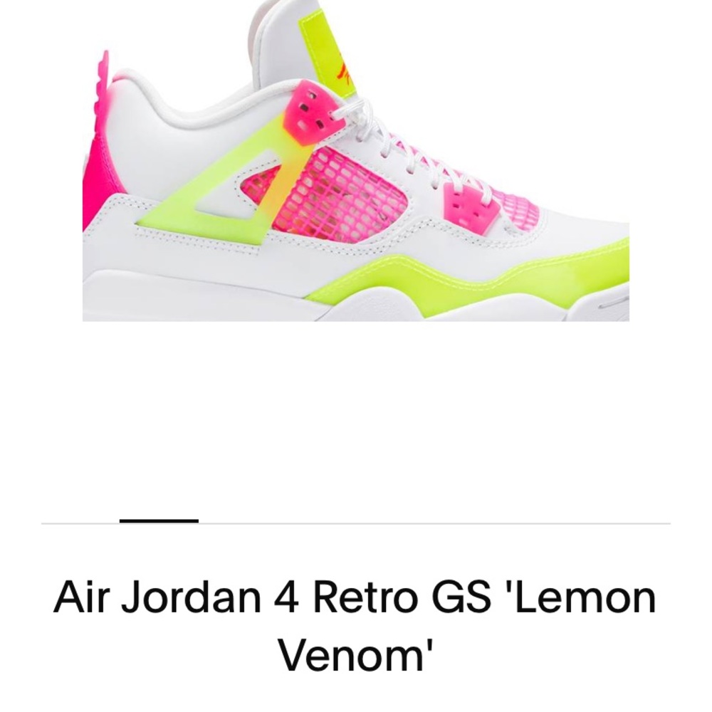 Air Jordan 4 Retro SE PS 'Lemon Venom' NO BOX